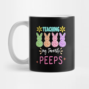 Teaching My Favorite Peeps Easter teacher Easter leopard Mug